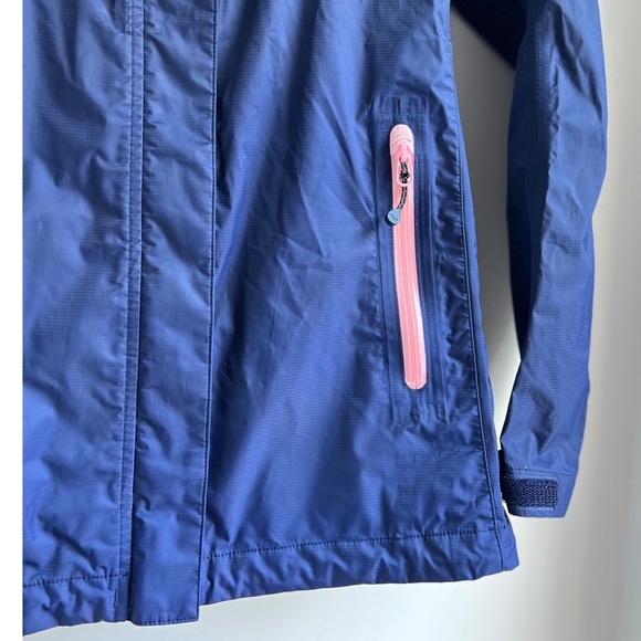 Vineyard Vines Stow & Go Raincoat Blue Pink Hood XS - Picture 5 of 12